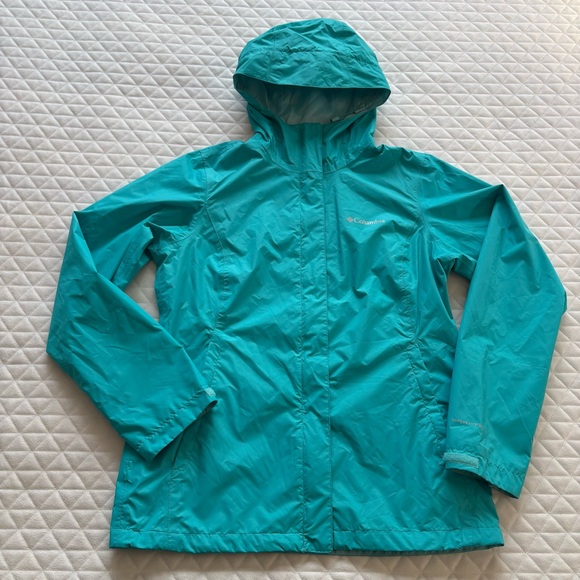 Colombia Omni Tech Jacket Women’s S Blue Water resistance Breathable Zip Pockets - Picture 1 of 16